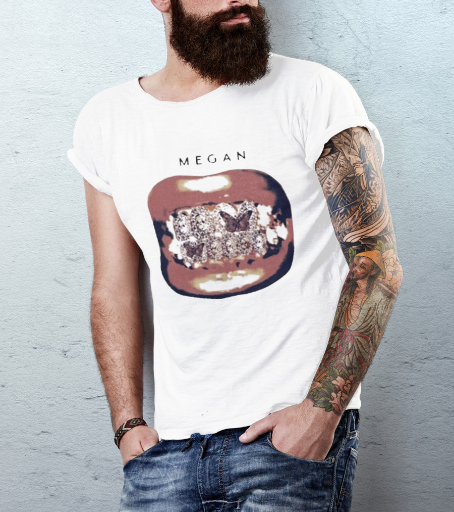 Megan Act II Grillz Diamond Bling Teeth T-Shirt