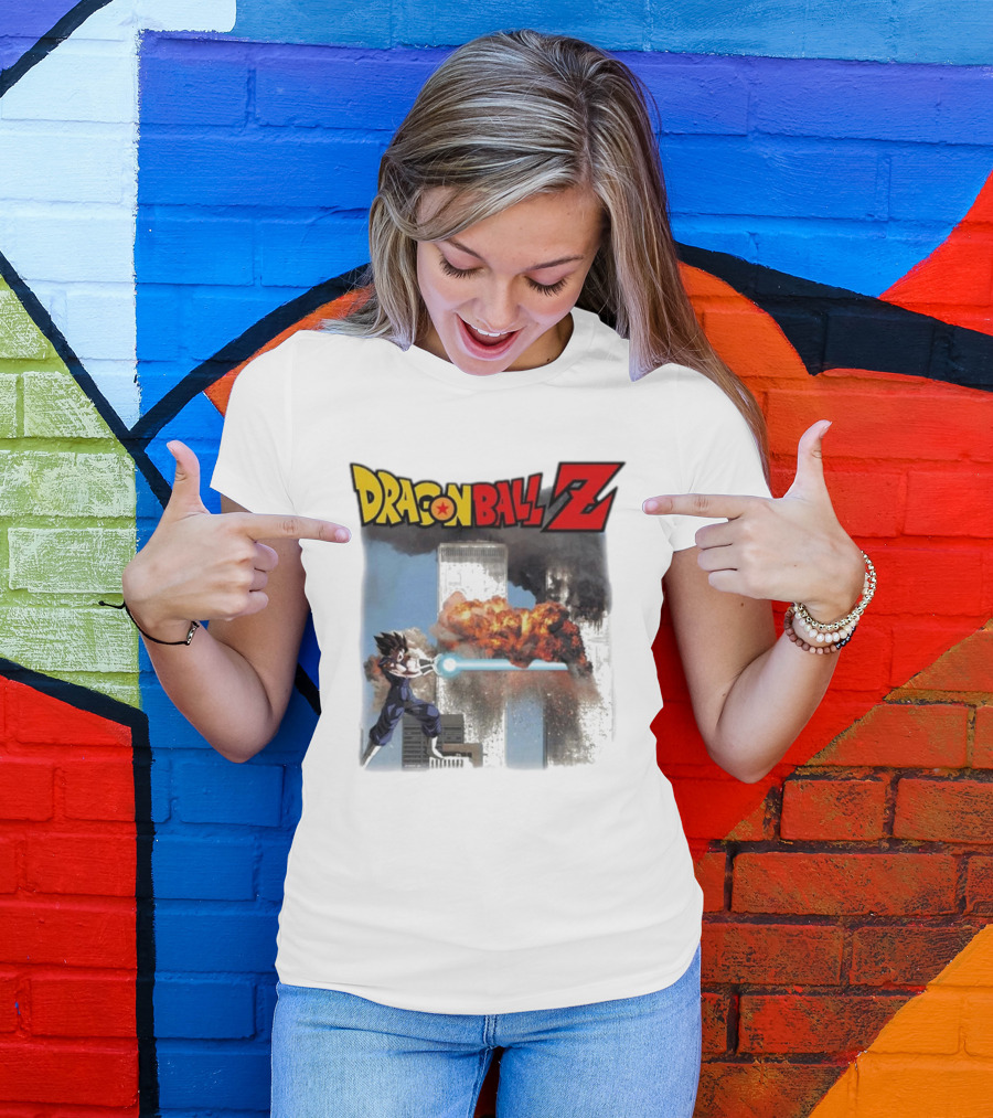Dragon Ball Z Vegito 9/11 Twin Towers Controversial Image T-Shirt