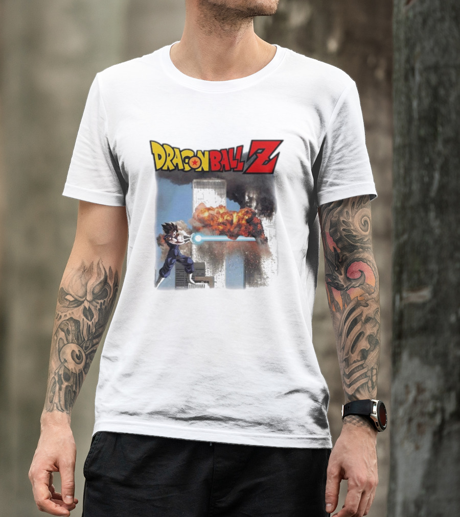 Dragon Ball Z Vegito 9/11 Twin Towers Controversial Image T-Shirt