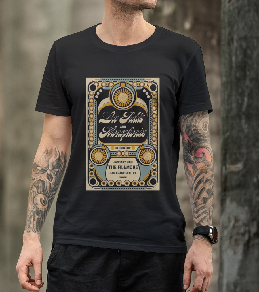 Lee Fields And Monophonics In Concert January 9th The Fillmore San Francisco CA T-Shirt