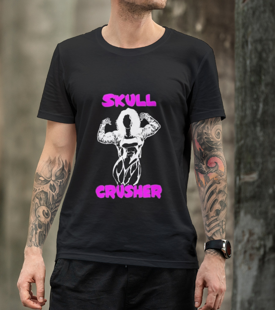 Skull Crusher Bodybuilder Flexing T-Shirt