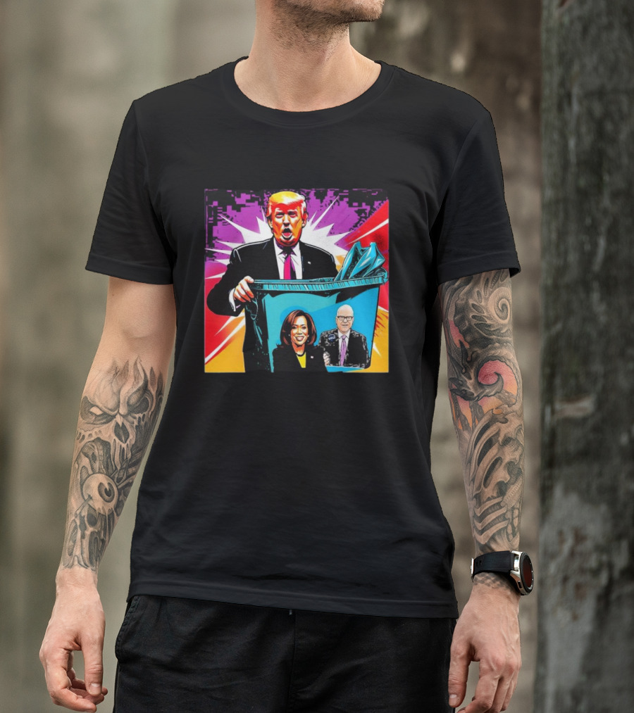 Trump Garbage Man 2024 Donald Trump J.D. Vance Kamala Harris Joe Biden T-Shirt