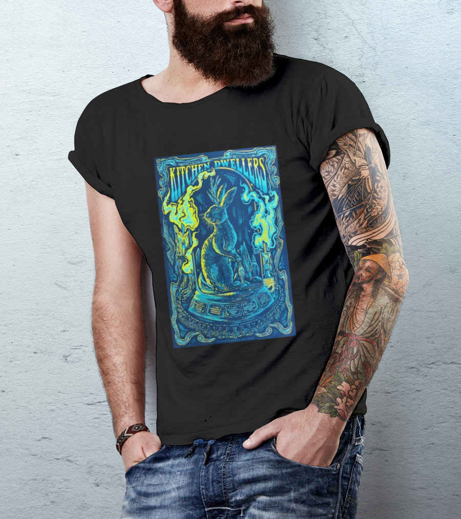 Kitchen Dwellers Fall Tour Nov 6-12 2024 Electric Rabbit Psychedelic T-Shirt