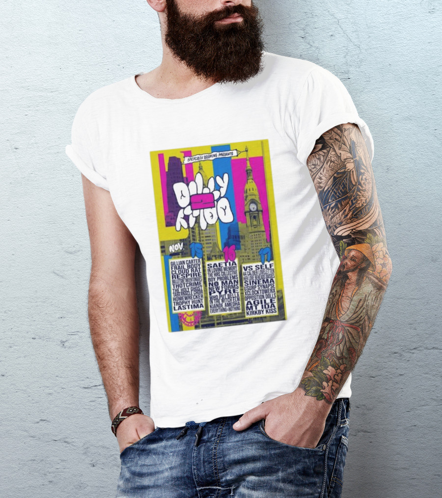 Dilly Dally Fest Philadelphia PA Nov 15-17 2024 Featuring Gillian Carter Saetia Vs Self Trophy Hunt T-Shirt