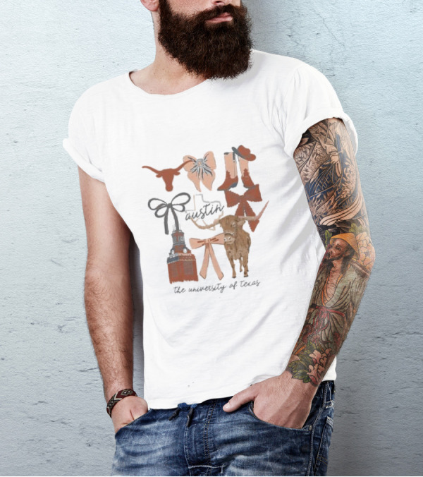 Austin Longhorns University Of Texas Icons And Symbols T-Shirt