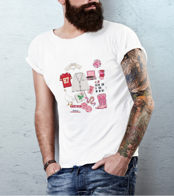 A Lot Going On At The Moment Stickers 87 It's Me Hi Snake Disco Cowboy Boots T-Shirt