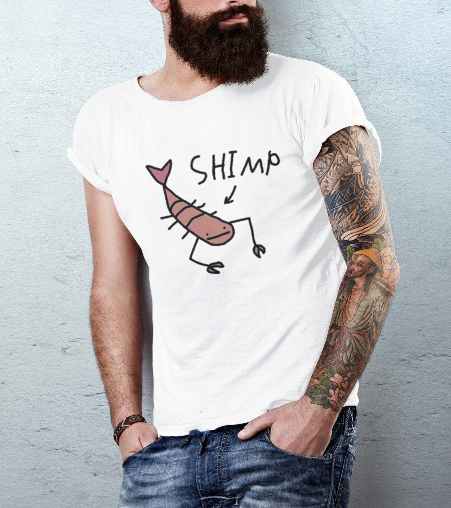Worst Shimp Shrimp Drawing Humor T-Shirt