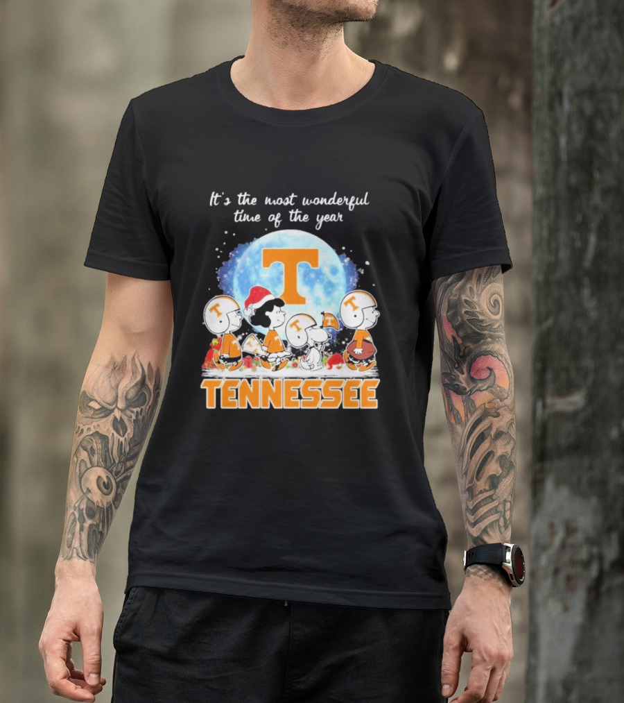 It's The Most Wonderful Time Of The Year Tennessee Volunteers Peanuts Football T-Shirt