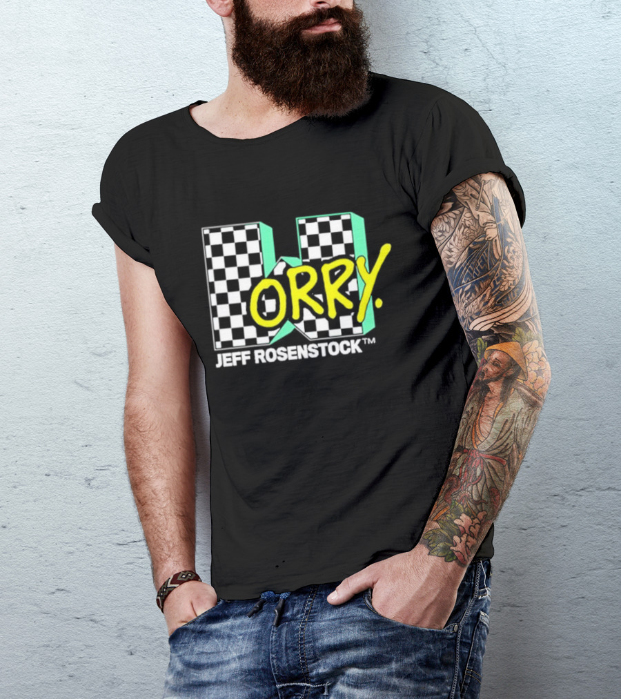 Poison City Records Worry Jeff Rosenstock Checkerboard T-Shirt