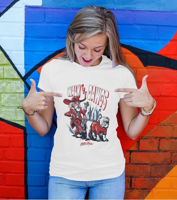 Walk The Dawgs Old Row Bulldog Cowboy T-Shirt