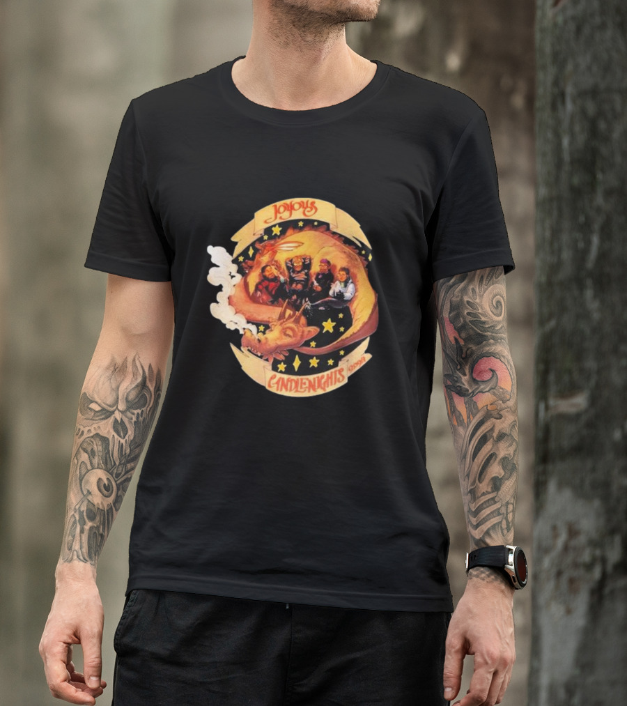 Joyous McElroy Candlenights 2024 Dragon With Stars And Smoke T-Shirt