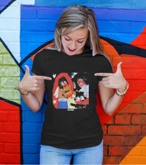 Gigi Goodtalk Skaiwater Artwork With Stars And Cartoon Figures T-Shirt