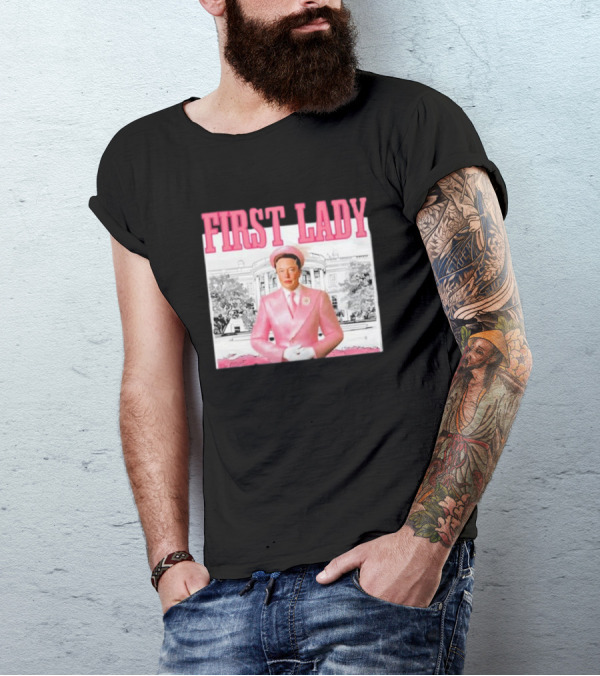 Mitali Parmar2 Elon Musk Pink First Lady White House T-Shirt