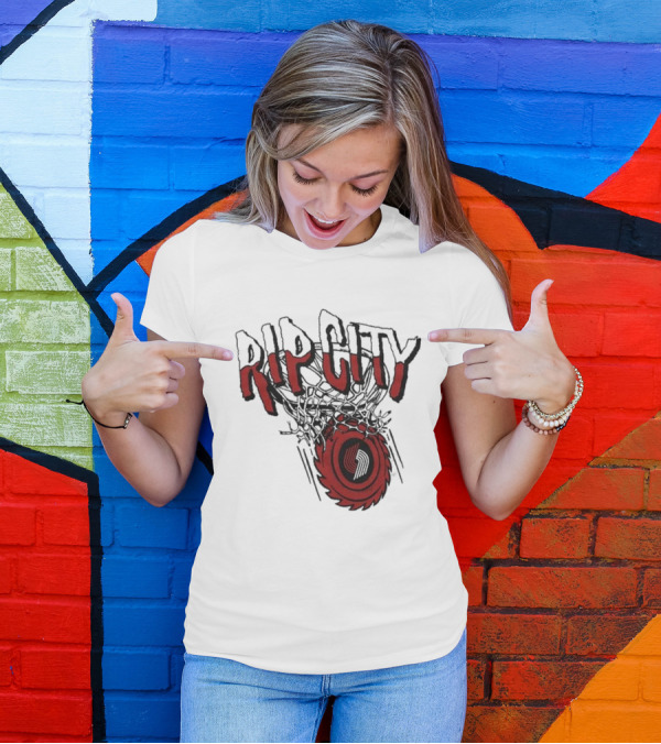 Portland Trail Blazers Rip City Basketball Logo 2024 Edition T-Shirt