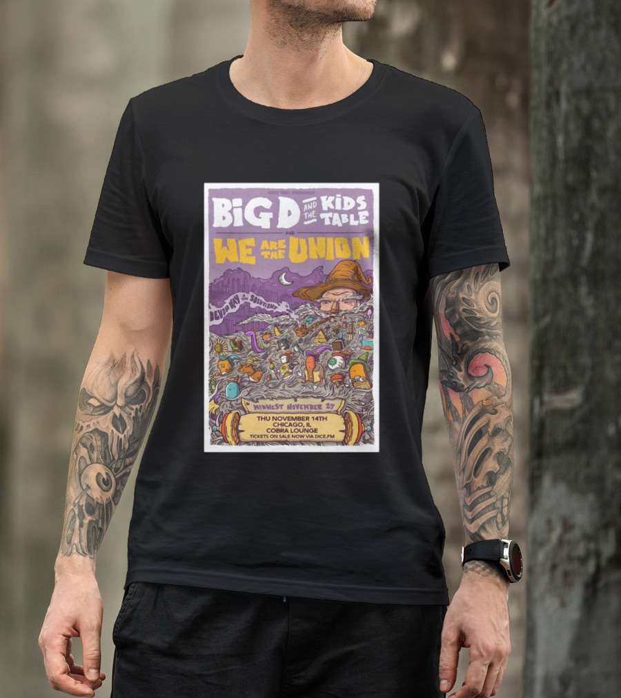 Big D And The Kids Table We Are The Union Devil In The Deep Blue Sea Midwest November 23 Cobra Lounge Chicago Nov 14 Tour T-Shirt