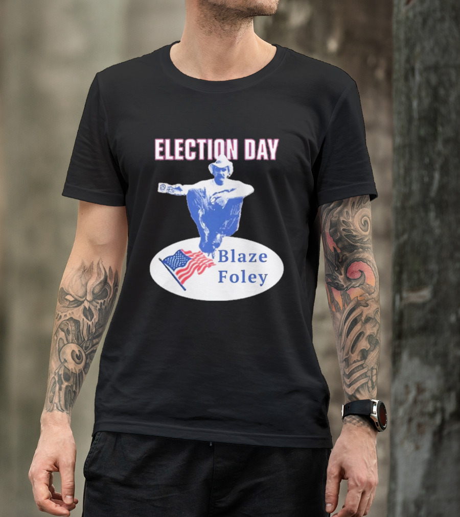 Election Day Blaze Foley American Flag T-Shirt