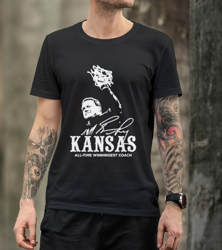 Kansas All-Time Winningest Coach Bill Self Signature T-Shirt