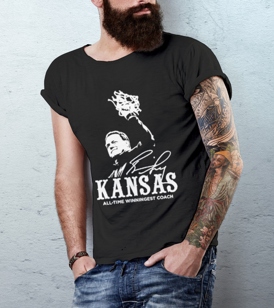 Kansas All-Time Winningest Coach Bill Self Signature T-Shirt