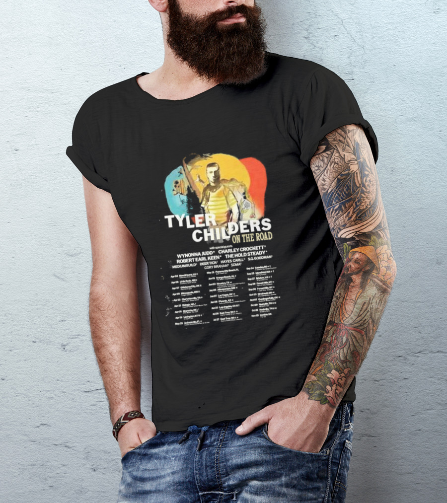 Tyler Childers On The Road Tour 2025 With Special Guests Wynonna Judd Charley Crockett Robert Earl Keen The Hold Steady T-Shirt