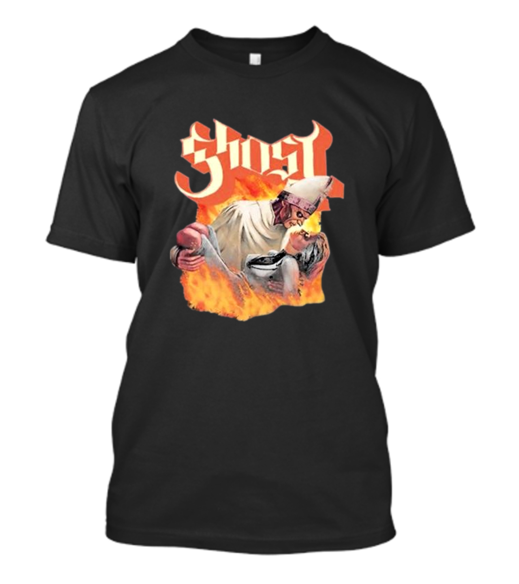 Ghost Papa Nihil In Flames With Imperator Fire T-Shirt