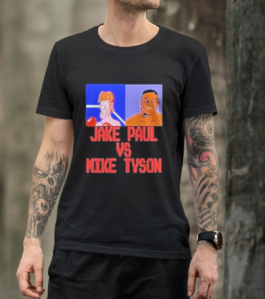 Jake Paul Vs Mike Tyson Retro Boxing Showdown T-Shirt