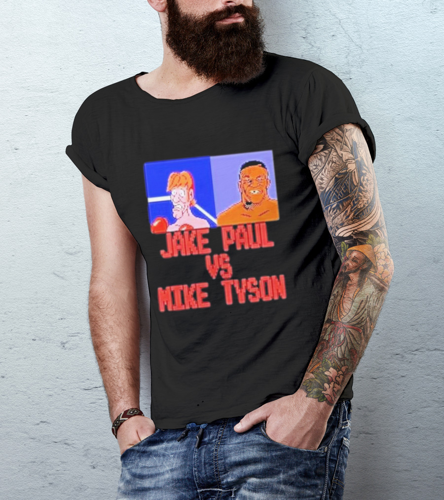Jake Paul Vs Mike Tyson Retro Boxing Showdown T-Shirt