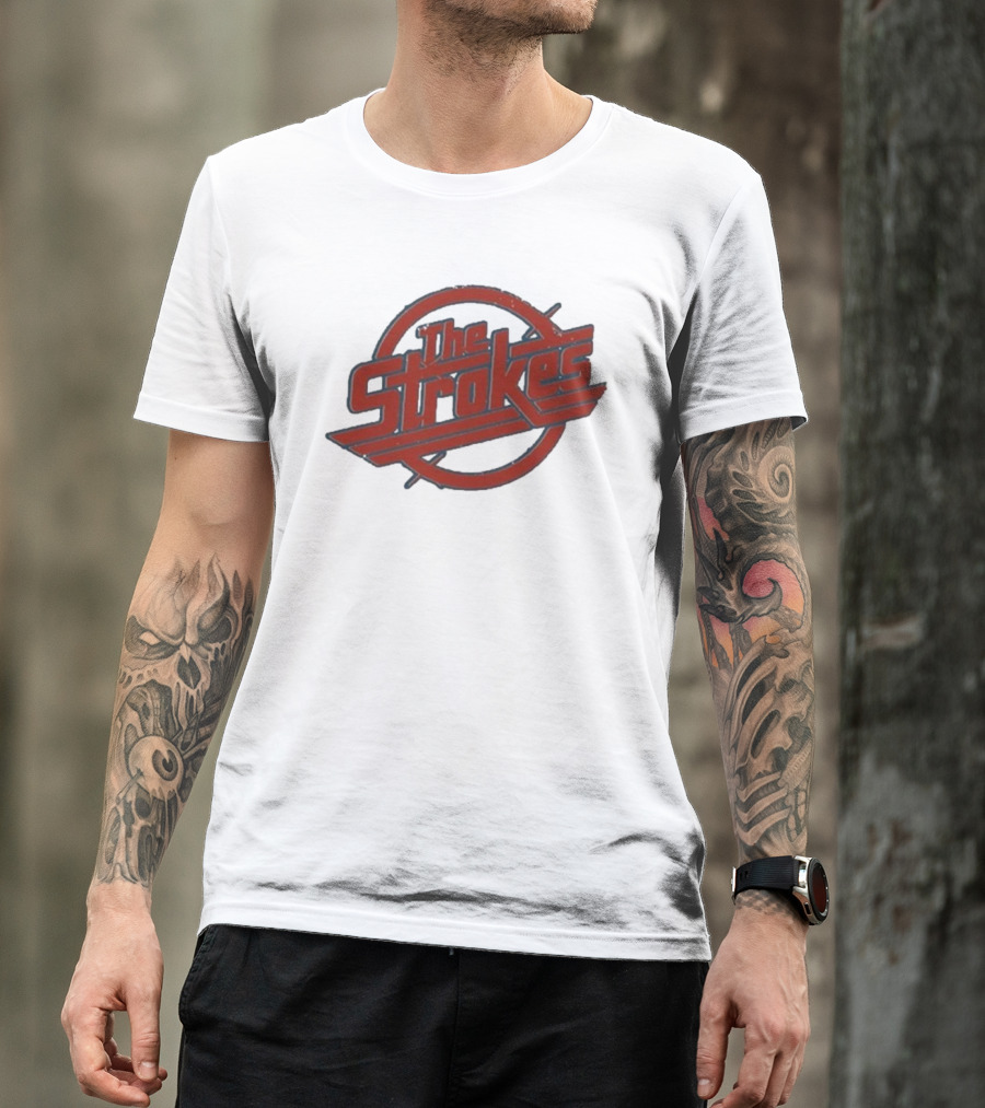 The Strokes Vintage Distressed Red Circle Magna Classic T-Shirt