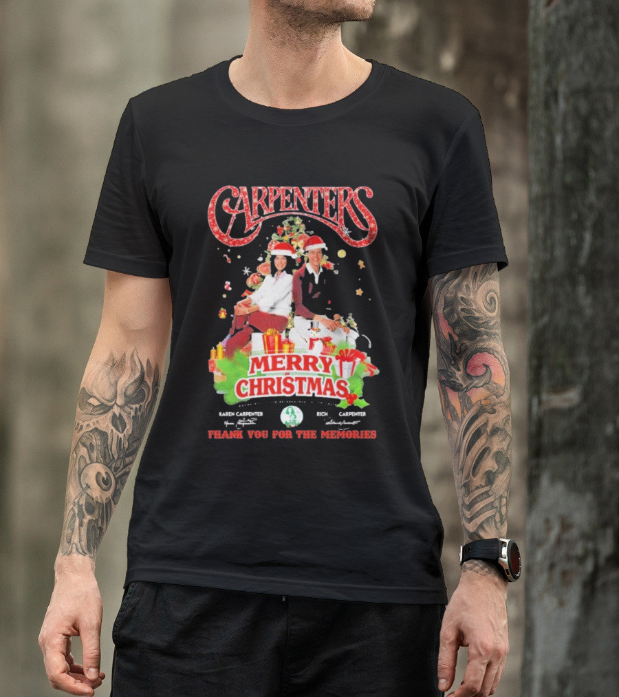 Carpenters Merry Christmas Thank You For The Memories Karen Rich Signature T-Shirt