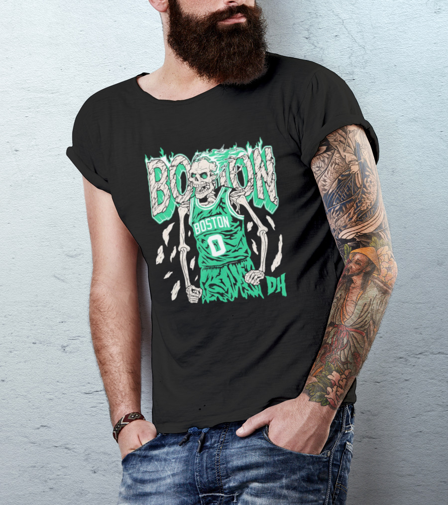 Drip Heads Celtics Boston Skeleton Jersey DH 0 T-Shirt