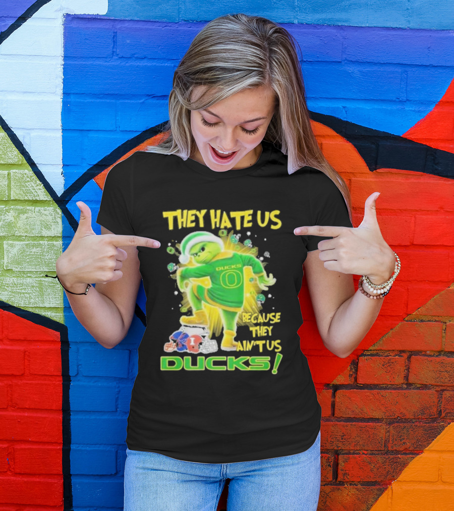 They Hate Us Because They Ain't Us Ducks Merry Christmas T-Shirt
