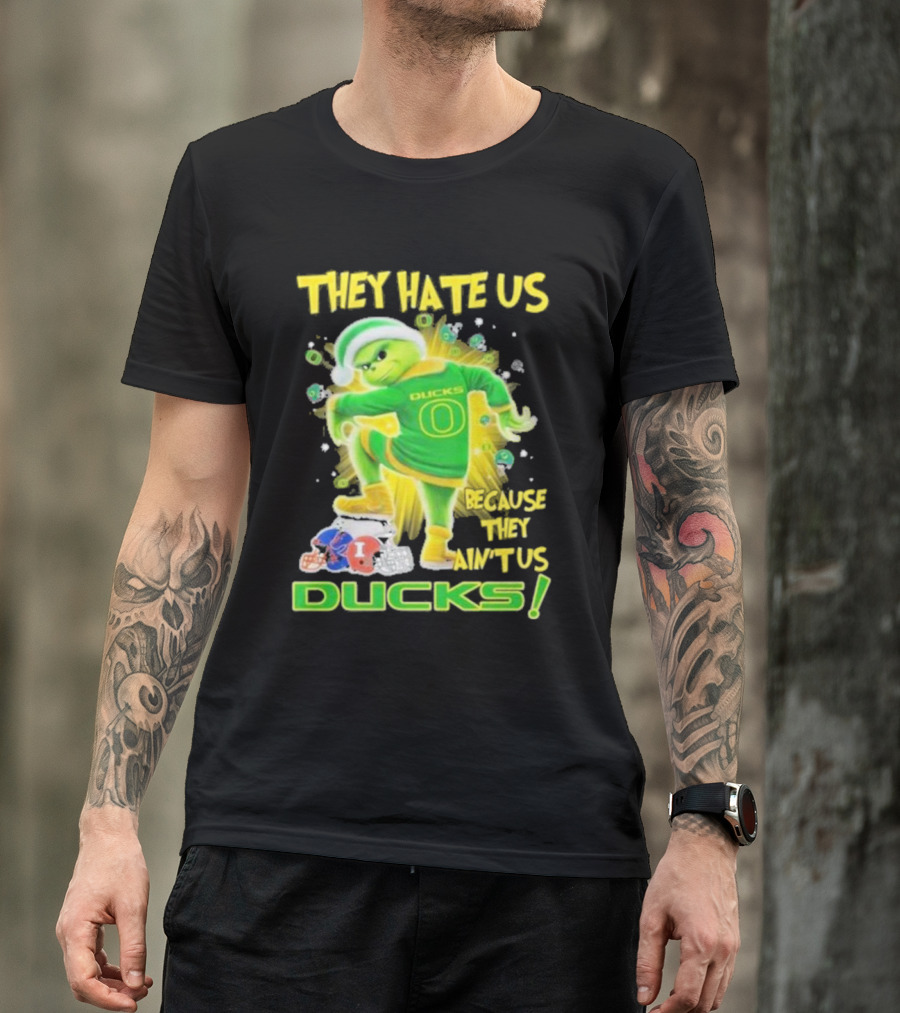 They Hate Us Because They Ain't Us Ducks Merry Christmas T-Shirt