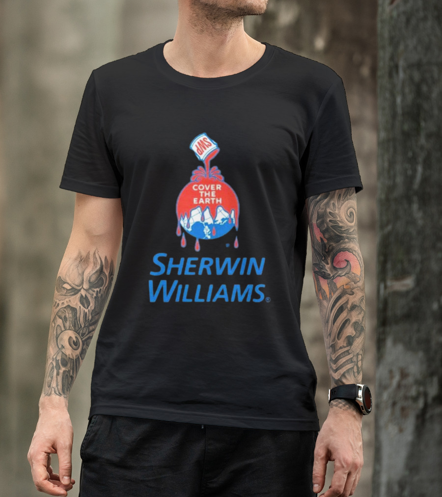 Sherwin Williams Cover The Earth Logo Iconic Branding T-Shirt