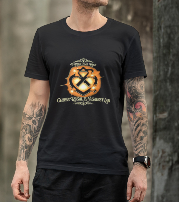 I Rise We Rise Chivas Regal X Against Lab Heart Logo Burst T-Shirt