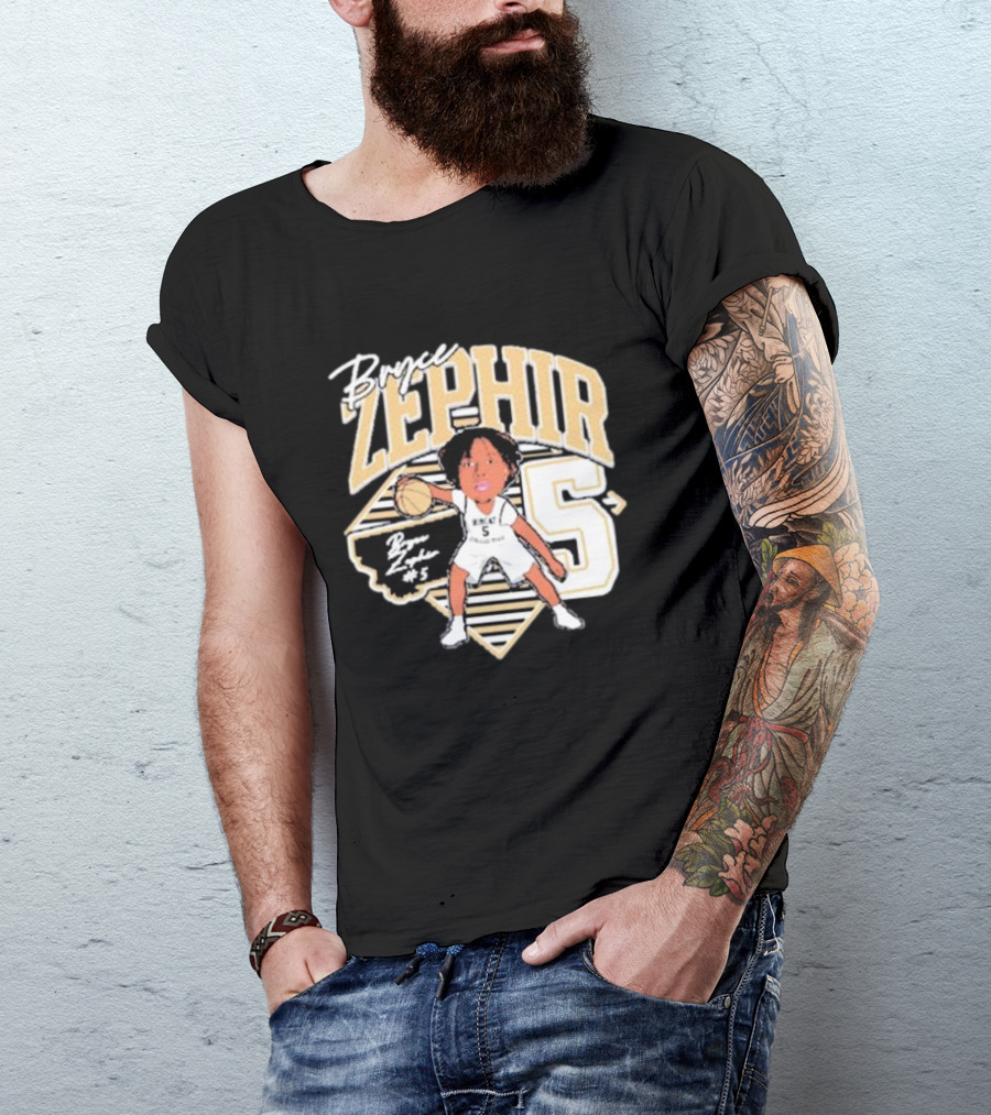 Bryce Zephir 5 Basketball Montana State Guard T-Shirt