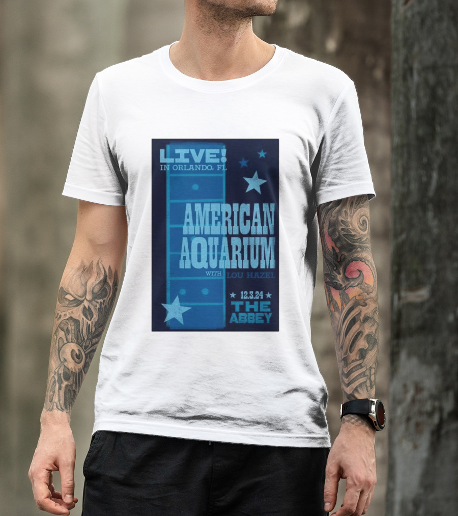 LIVE American Aquarium With Lou Hazel The Abbey Orlando FL 12.3.24 T-Shirt
