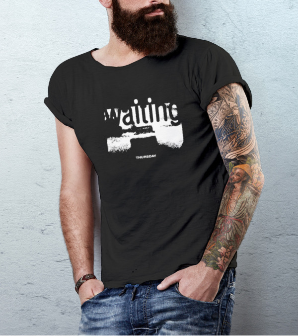 Waiting Thursday Black Grunge T-Shirt