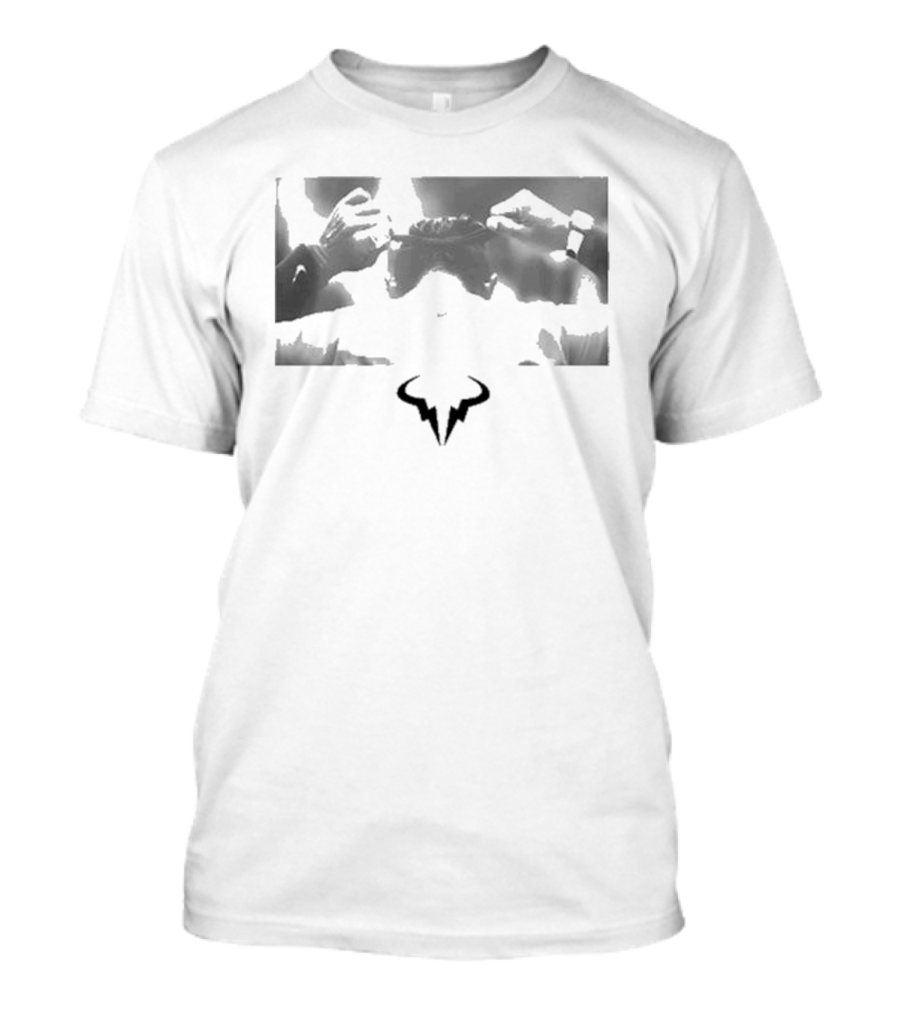 Serena Williams In Rafa Nadal Iconic Bull T-Shirt