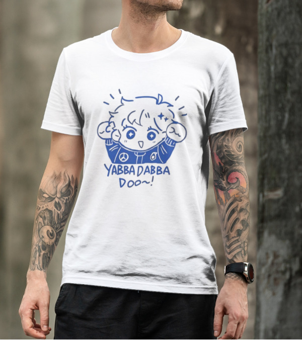 Silly George Yabba Dabba Doo Cute Cartoon Character With Peace Sign Jacket T-Shirt