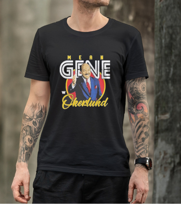 Mean Gene Okerlund W Emblem 500 Level T-Shirt