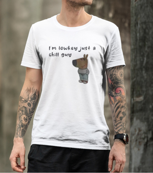 Chill Guy Dog I'm Lowkey Just A Chill Guy Animal Crossing Inspired Character T-Shirt