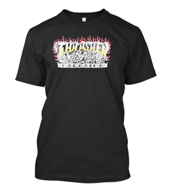 Thrasher Magazine Flaming Skull Graphics T-Shirt