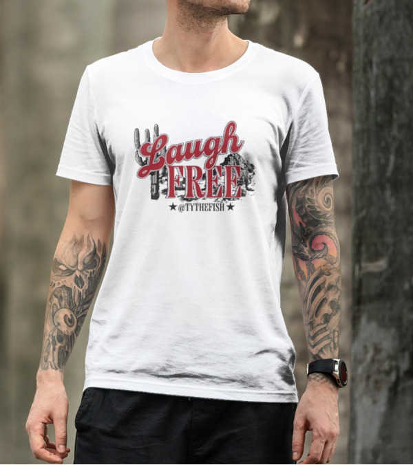 Laugh Free @TYTHEFISH Cactus Desert Scene T-Shirt