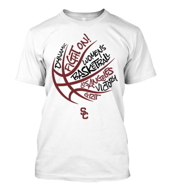USC Trojans Dynamic Fight On Women's Basketball Los Angeles Victory Grit T-Shirt