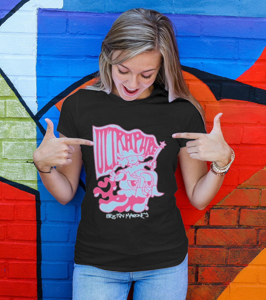 Briston Maroney Ultrapure Pink And Blue Caricature T-Shirt
