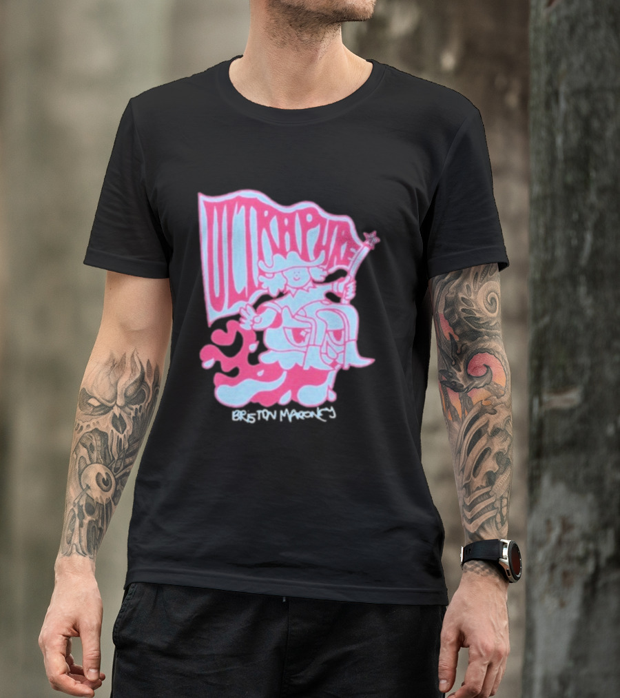 Briston Maroney Ultrapure Pink And Blue Caricature T-Shirt