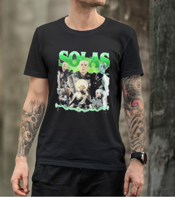 Solas Dragon Age Multiple Portraits Green Aesthetic Fan T-Shirt
