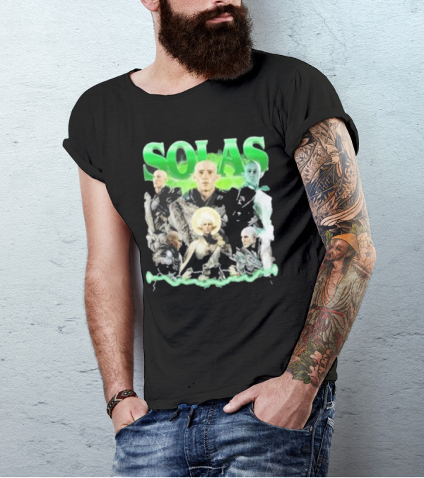 Solas Dragon Age Multiple Portraits Green Aesthetic Fan T-Shirt