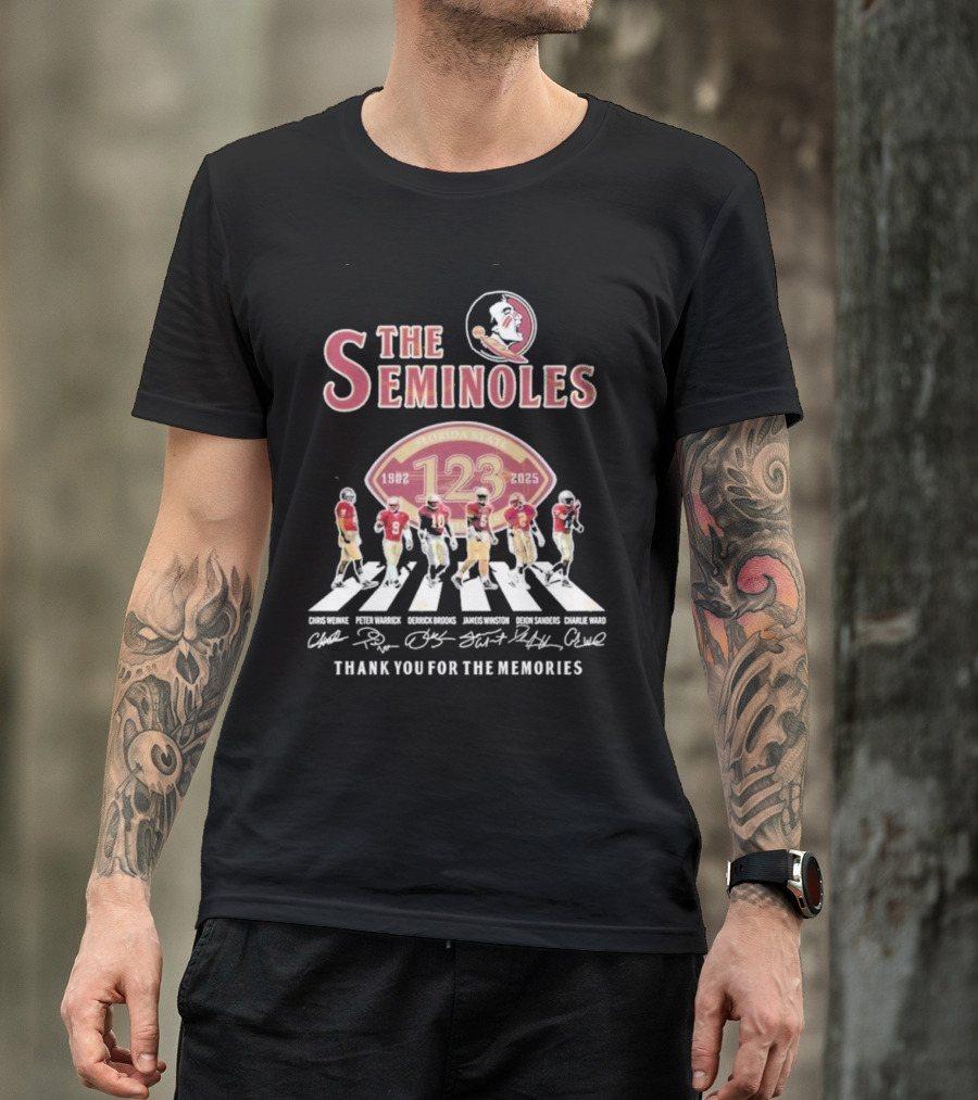 The Seminoles Florida State 1902-2025 Thank You For The Memories 123 T-Shirt