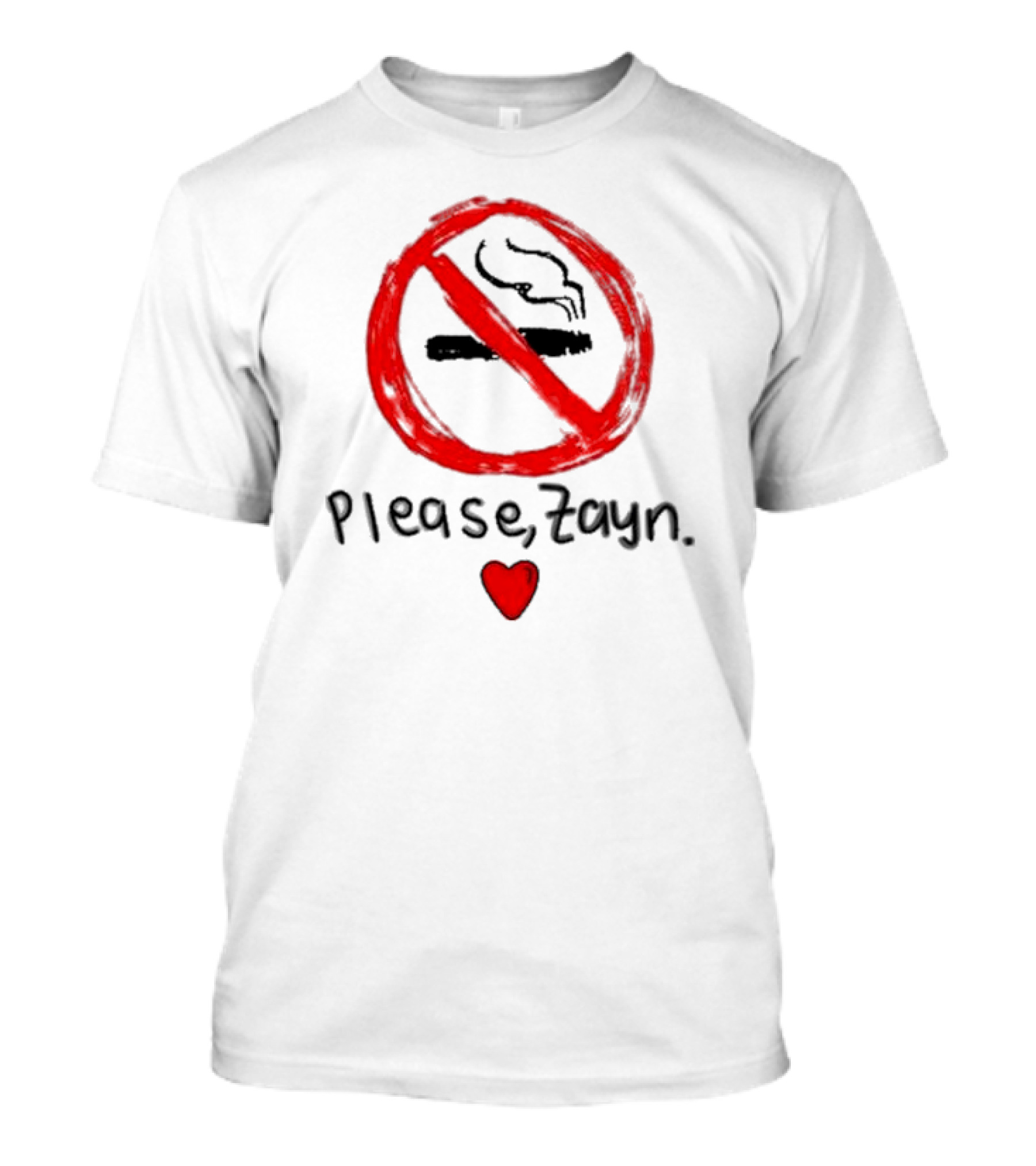 Stop Smoking Please Zayn Red Heart T-Shirt