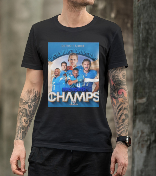 Detroit Lions AFC South Champs Playoffs Team T-Shirt